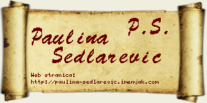 Paulina Sedlarević vizit kartica